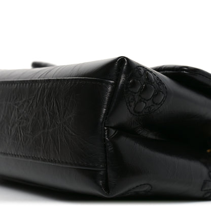 Chanel Crumbled Calfskin Embossed Flap Black 10 of 11