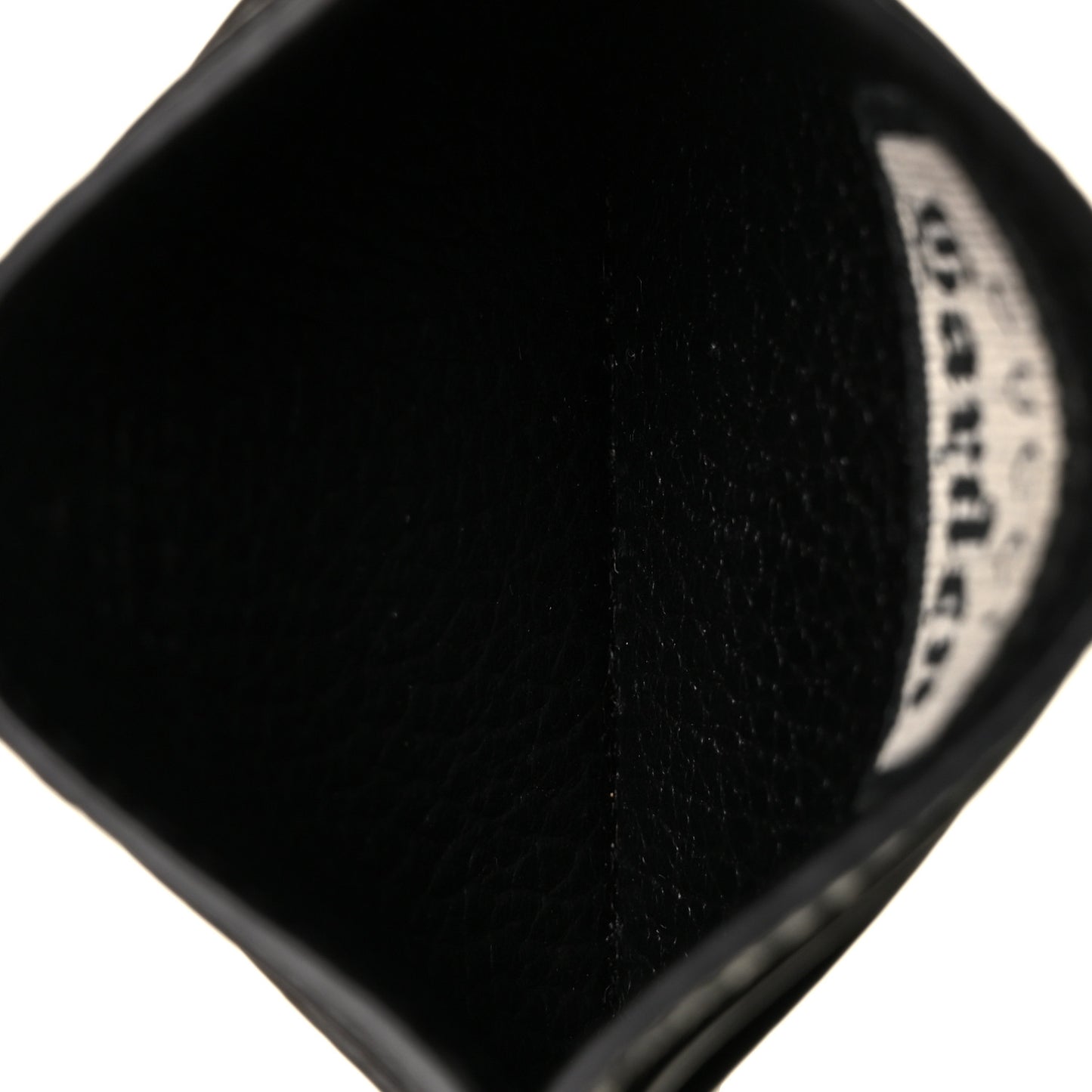 Calfskin Garden Bat Card Holder Black