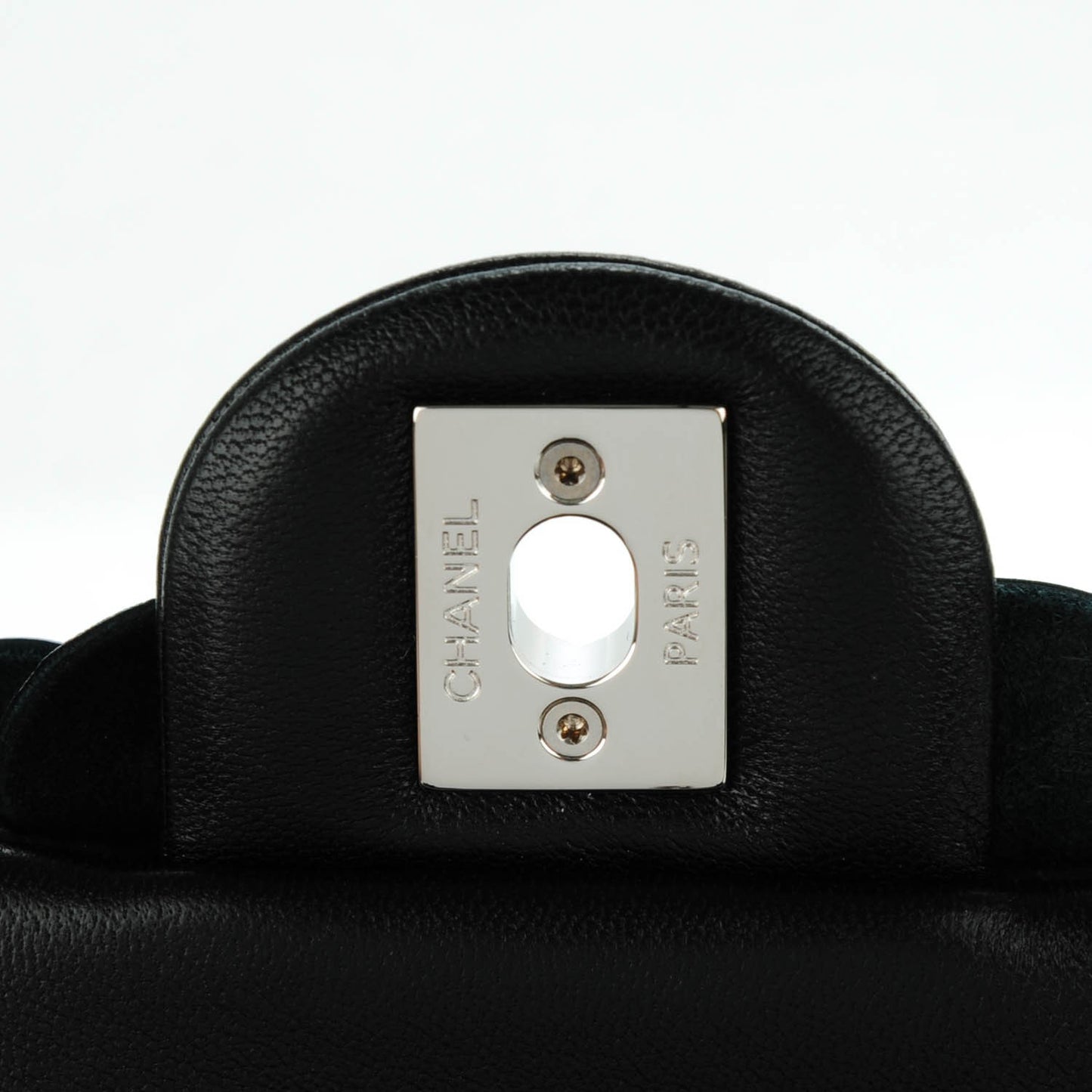 Lambskin Patent Mini Camellia Flap Black