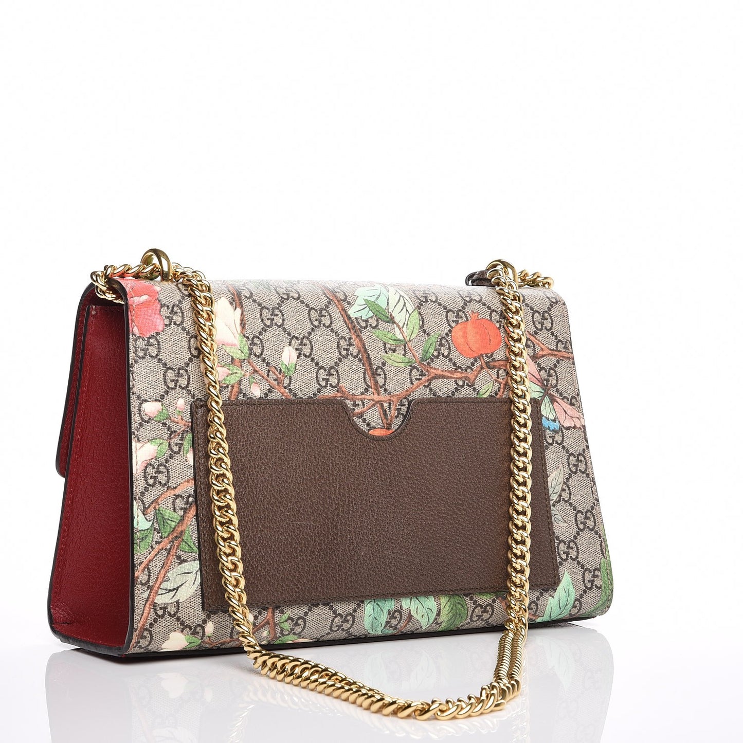 GG Supreme Monogram Tian Medium Padlock Shoulder Bag Beige Multicolor New Acero