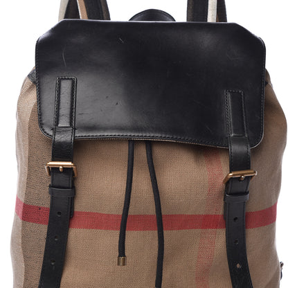 Burberry Canvas Mega Check Doran Backpack Black 7 of 9