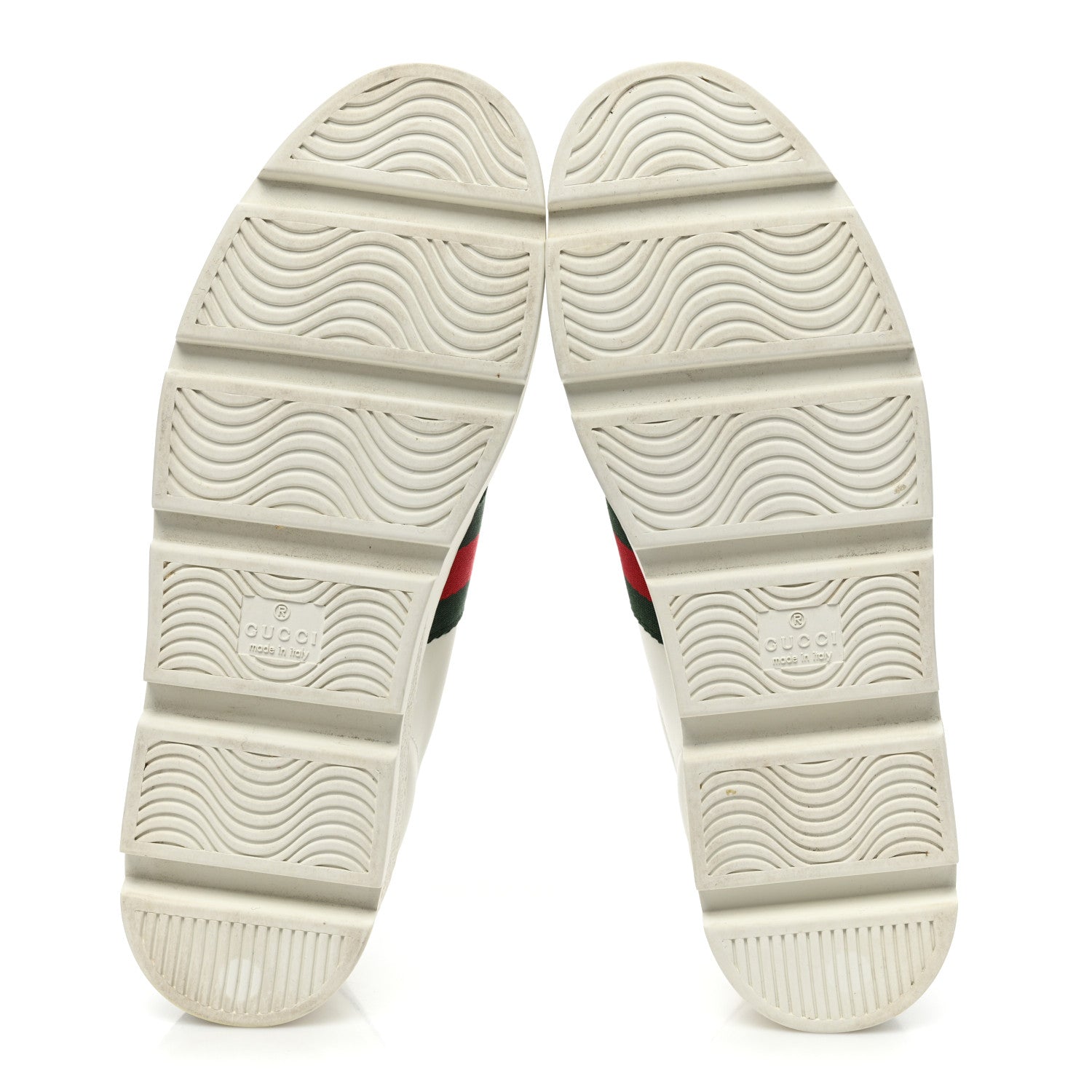 Gucci Calfskin Web Bee Embroidered Womens Ace Platform Sneakers 39 White 6 of 9