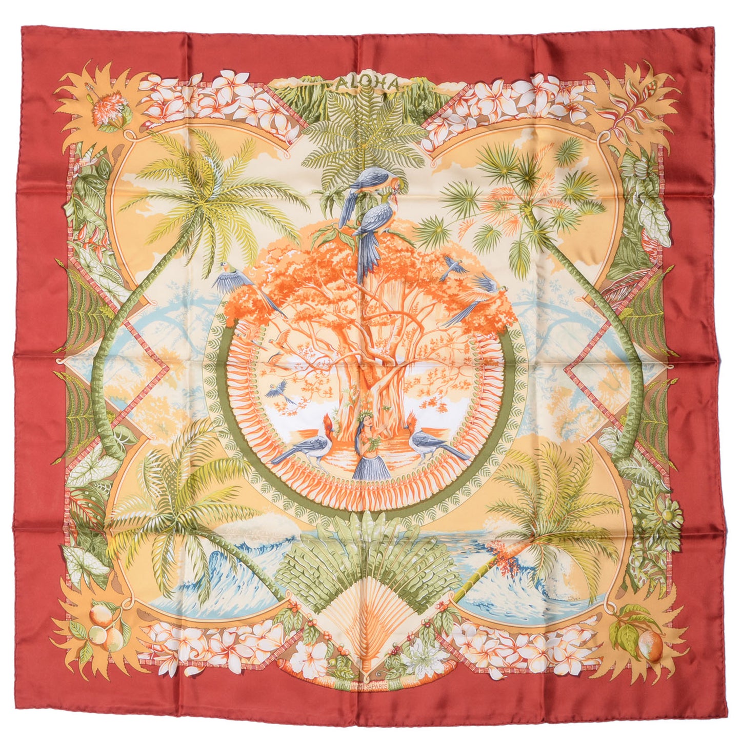 Silk Aloha Scarf 90