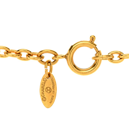 Chanel Metal CC Sunburst Chain Pendant Necklace Gold 4 of 4