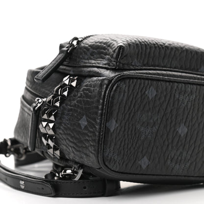 MCM Visetos Side Stud X-Mini Stark Bebe Boo Backpack Black 9 of 10