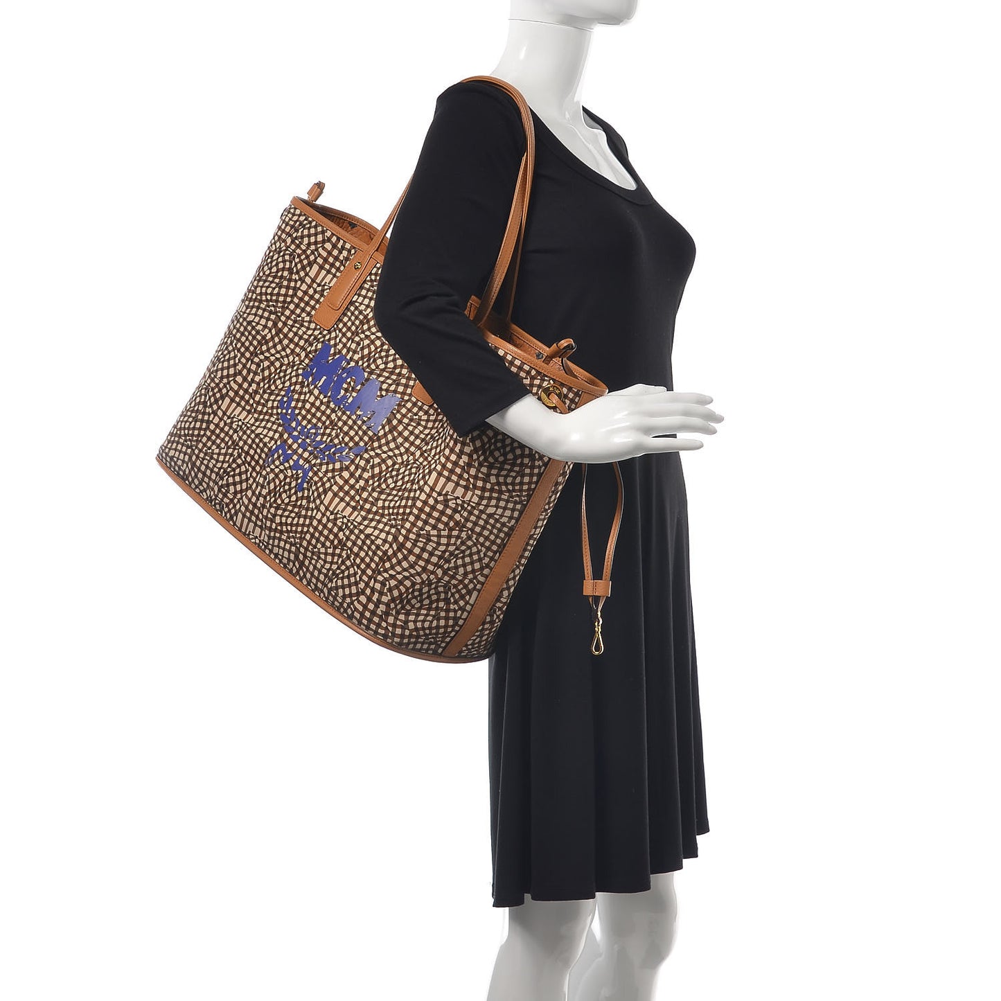 Visetos Large Liz Reversible Shopper Tote Cognac
