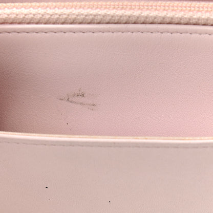 Chanel Canvas Deauville Wallet On Chain WOC Pink White 12 of 17