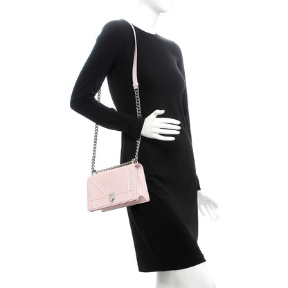 Christian Dior Patent Micro-Cannage Small Diorama Flap Bag Rose 2 of 8