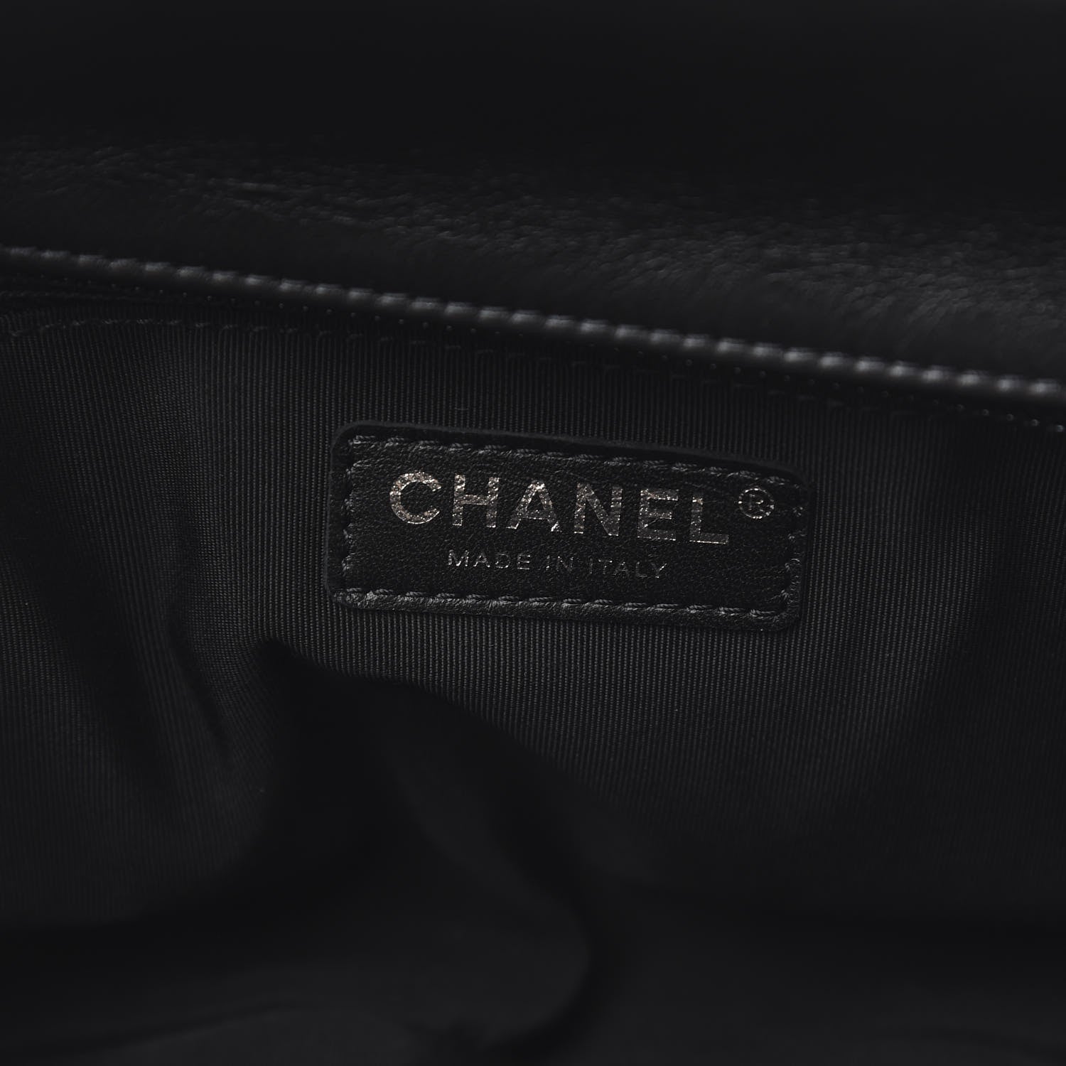 Chanel Crumpled Calfskin Quilted Large Chain All Over Flap Bag Black 6 of 10