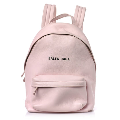 Balenciaga Smooth Calfskin Logo Small Everyday Backpack Light Rose Black 1 of 10