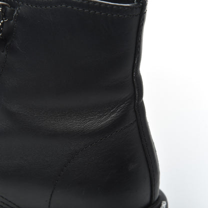 Fendi Calfskin FFreedom Platform Biker Boots 35 Black 12 of 18