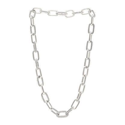 David Yurman Sterling Silver Diamond 11mm Madison Chain Necklace 3 of 5