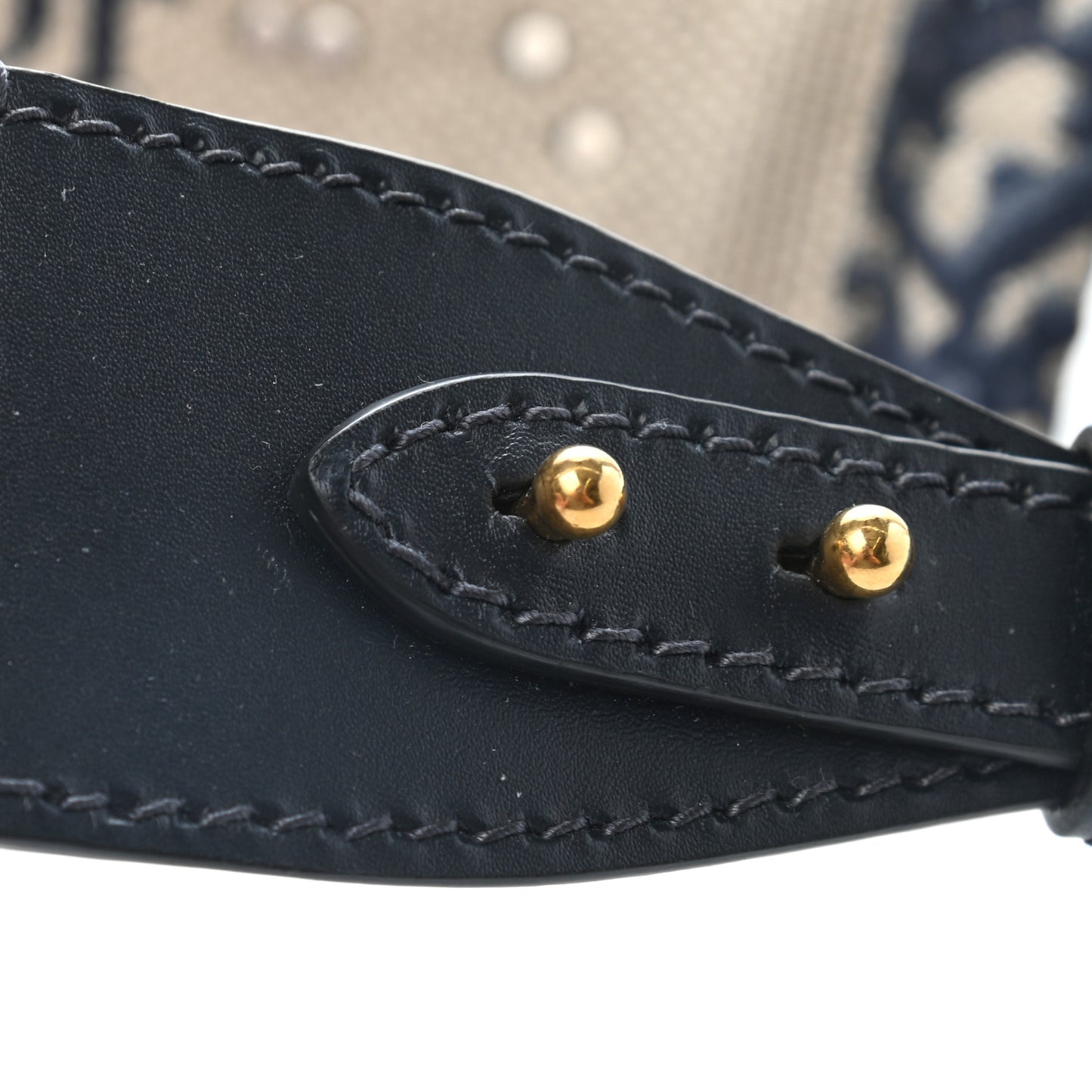 Oblique Studded Shoulder Strap Blue