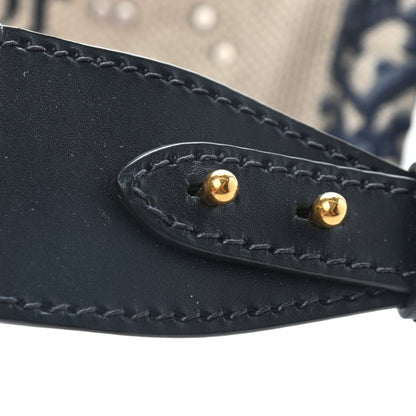 Christian Dior Oblique Studded Shoulder Strap Blue 7 of 7