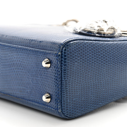 Christian Dior Lizard Swarovski Crystal Mini Lady Dior Blue 9 of 11