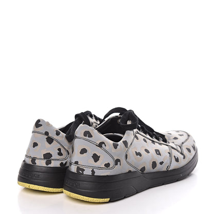 Gucci Fabric Rubber Leopard Print Brava Reflective Sneakers 38.5 4 of 13