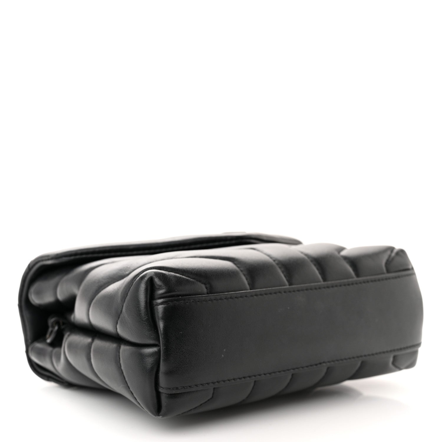 Saint Laurent Calfskin Y Quilted Monogram Monochrome Toy Loulou Crossbody Bag Black 4 of 13