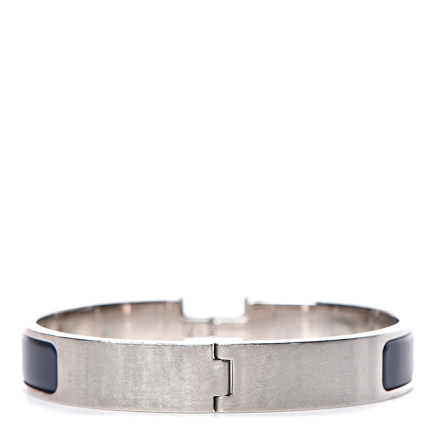 Hermes Matte Enamel Narrow Clic Clac HH Bracelet GM Bleu Nuit 3 of 5