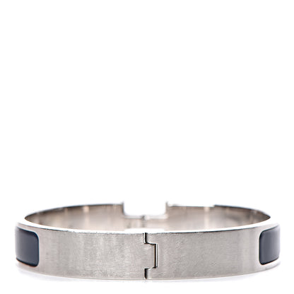 Hermes Matte Enamel Narrow Clic Clac HH Bracelet GM Bleu Nuit 3 of 5