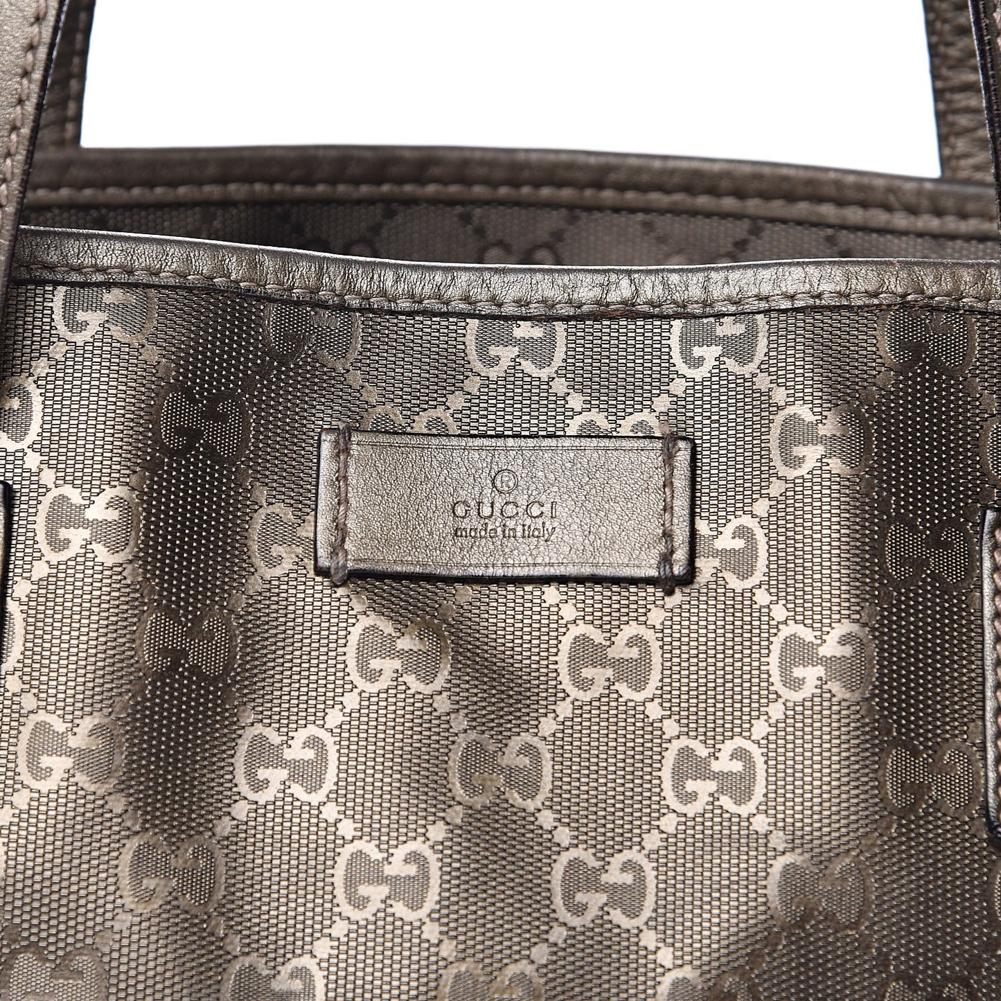 Imprime Monogram Medium Zippered Shopping Tote Pewter