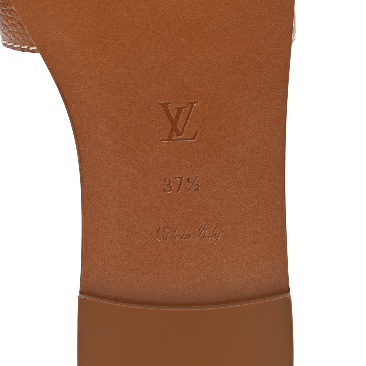Calfskin Lock It Flat Mule 37.5 Cognac