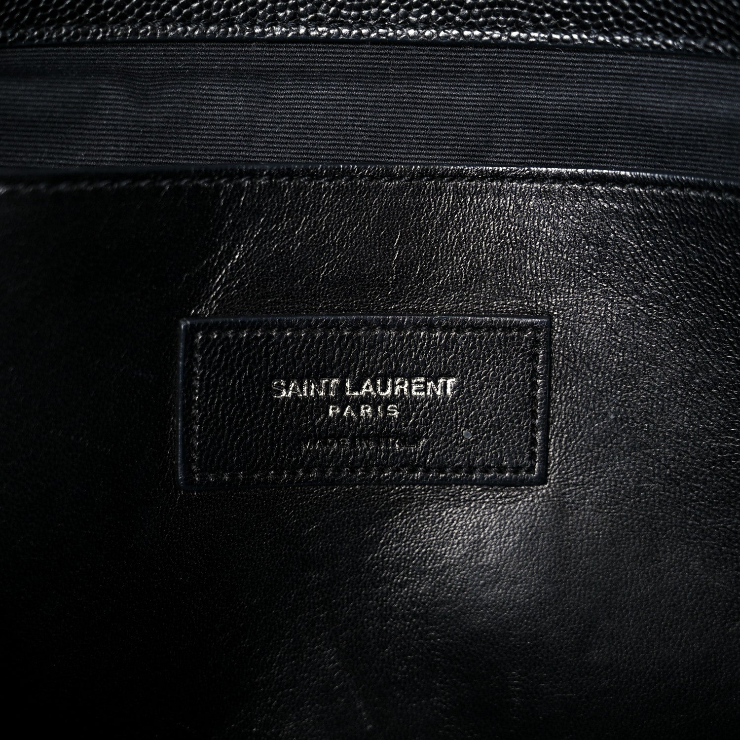 Saint Laurent Grain De Poudre Medium West Hollywood Monogram Fold-Over Black 6 of 10