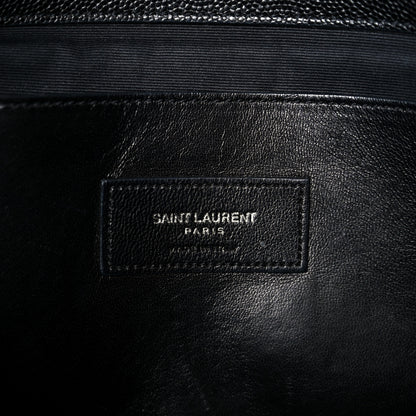 Saint Laurent Grain De Poudre Medium West Hollywood Monogram Fold-Over Black 6 of 10