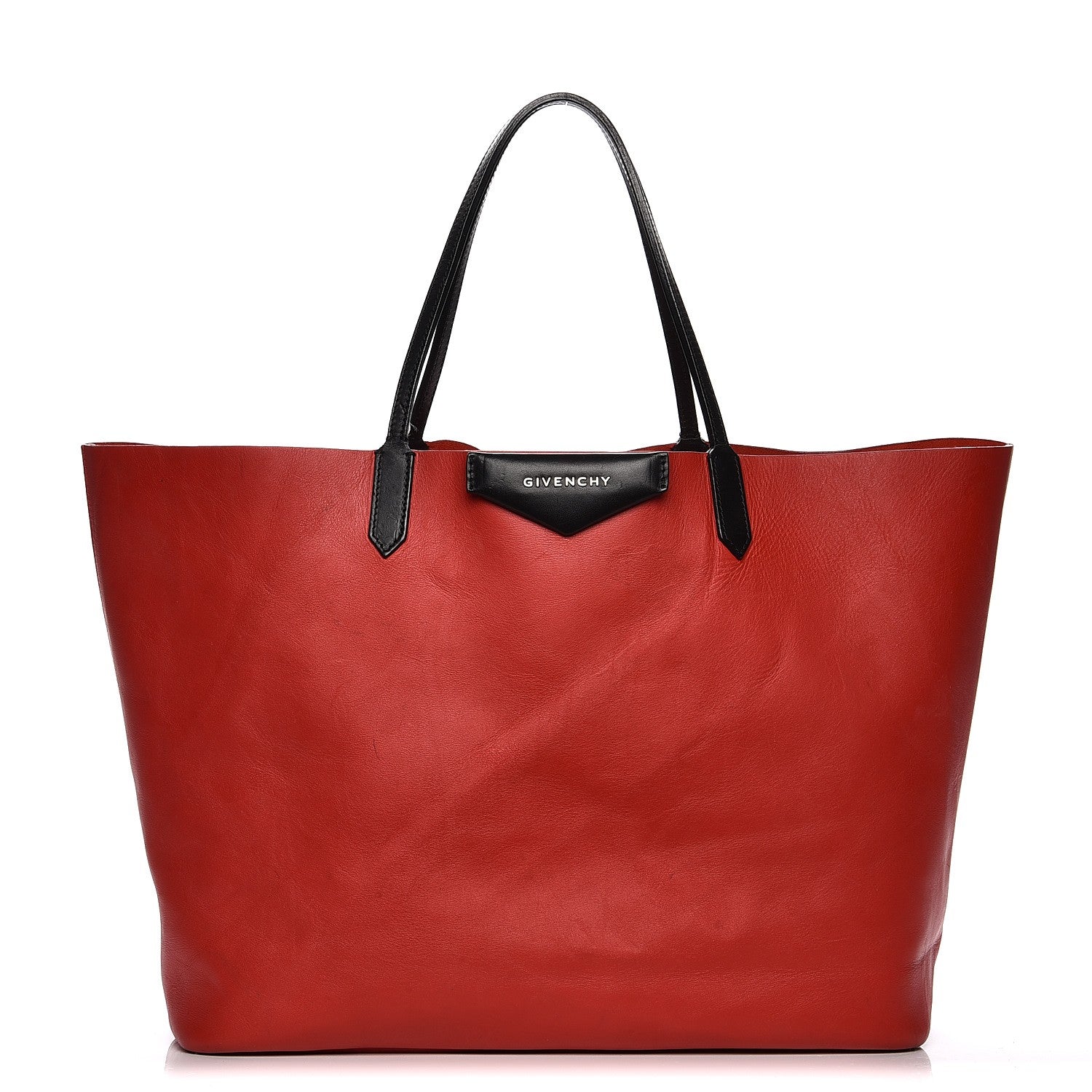 Givenchy Calfskin Large Antigona Tote Red Black 1 of 18