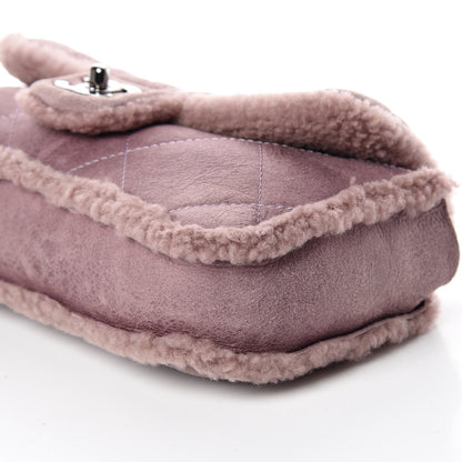 Chanel Shearling Quilted Medium Single Flap Purple 6 of 9