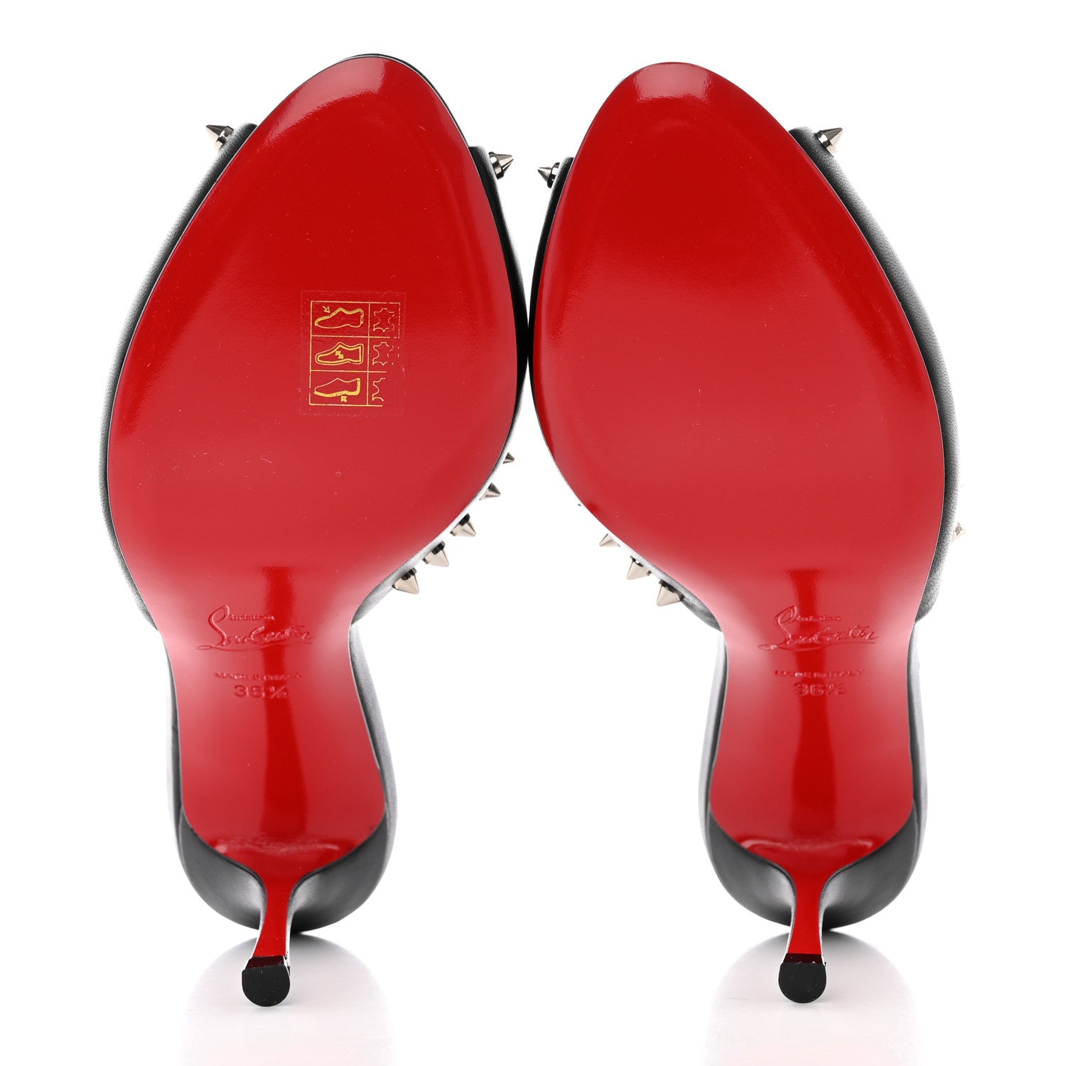 Christian Louboutin Nappa Spike Me Dolly 85 Sandals 36.5 Black 4 of 10