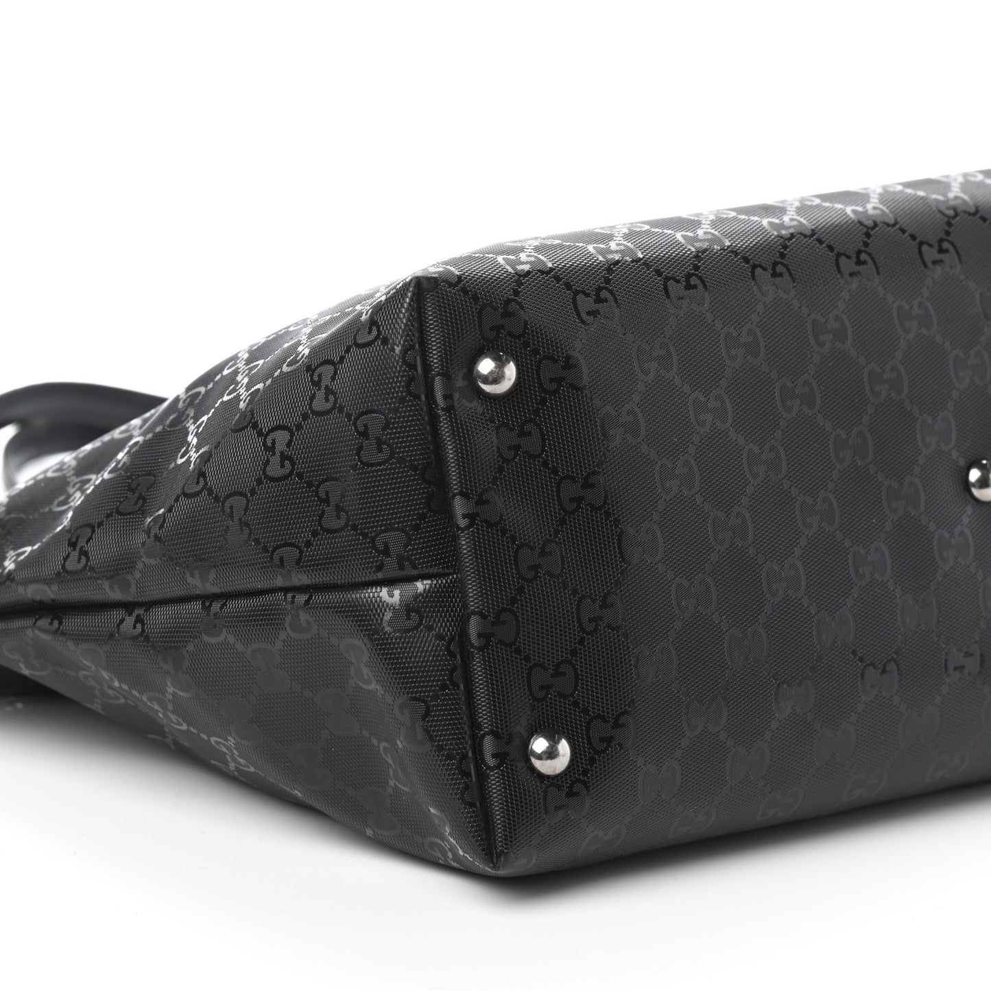 Imprime Monogram Medium Studded Tote Black