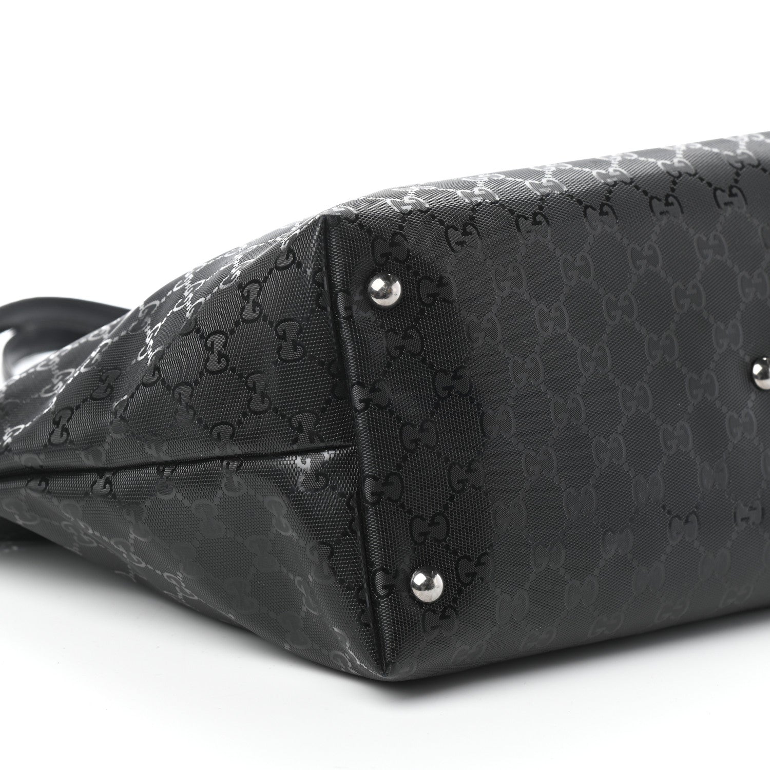 Gucci Imprime Monogram Medium Studded Tote Black 8 of 9