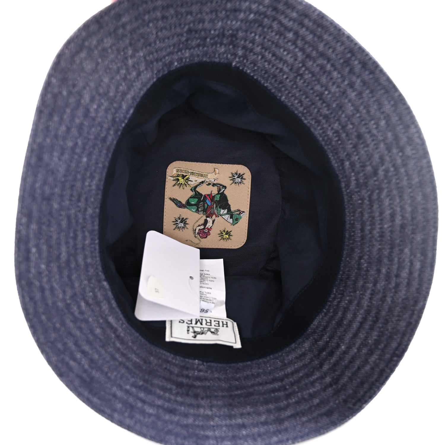 Hermes Denim Eden Bucket Hat 56 Indigo 7 of 11