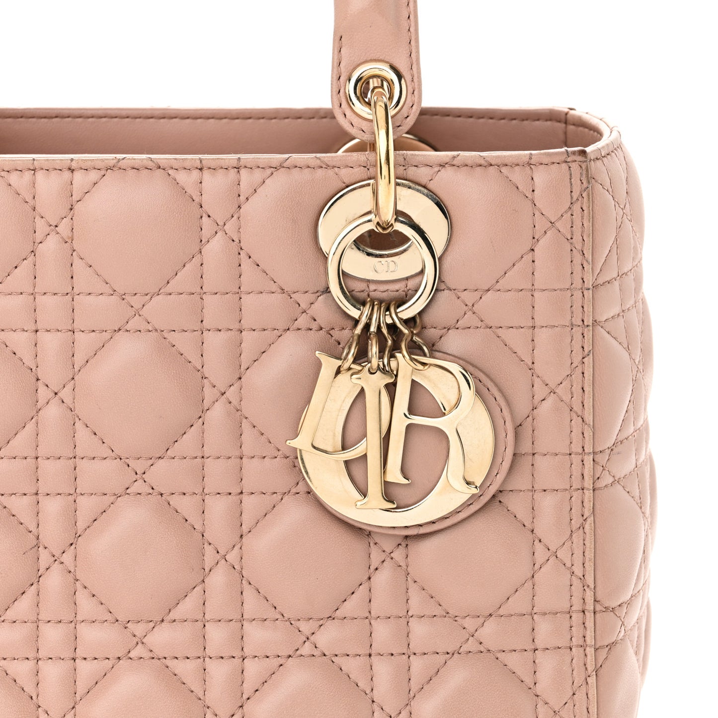 Lambskin Cannage Medium Lady Dior Light Pink