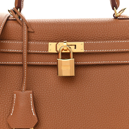 Hermes Togo Kelly Retourne 25 Gold 8 of 13