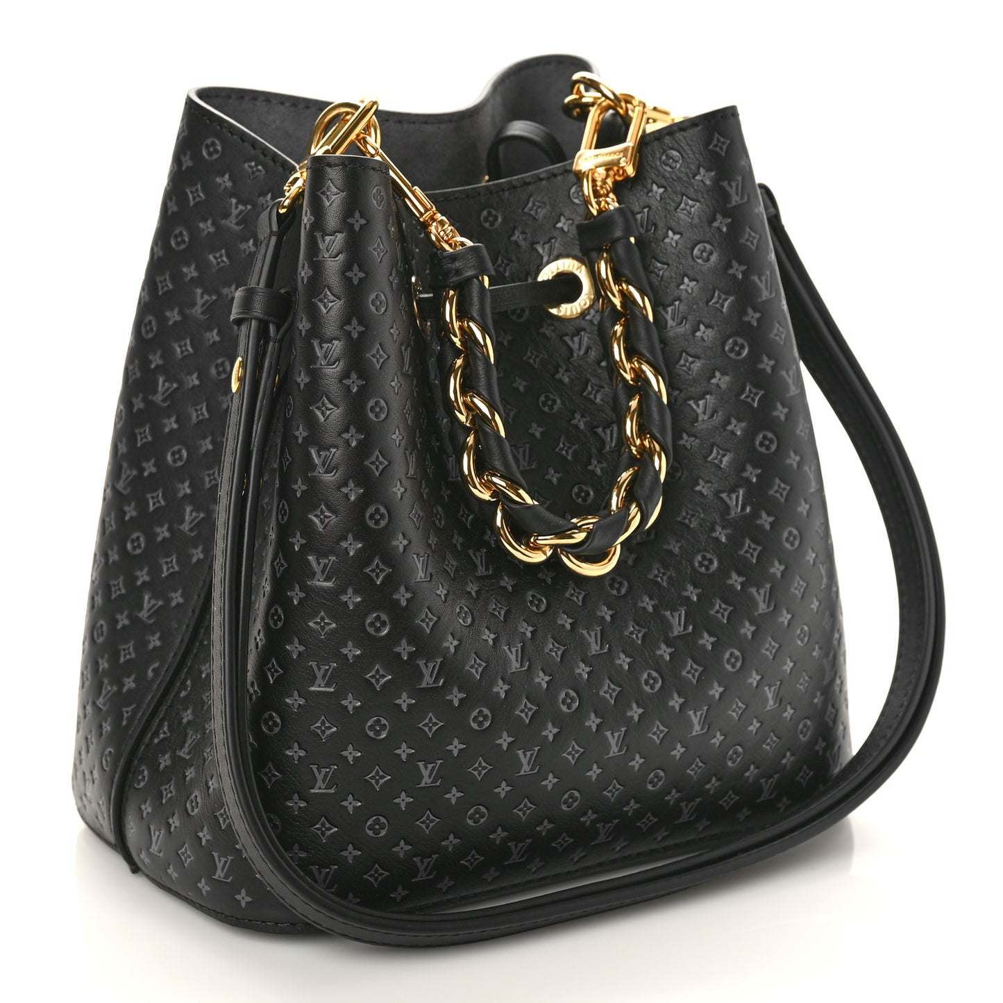 Calfskin Nanogram Embossed Neonoe BB Black