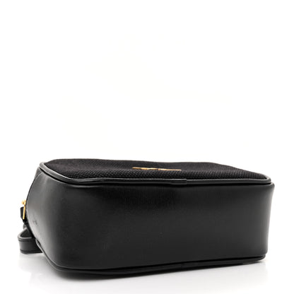 Saint Laurent Calfskin Canvas Monogram Lou Belt Bag Black 4 of 10