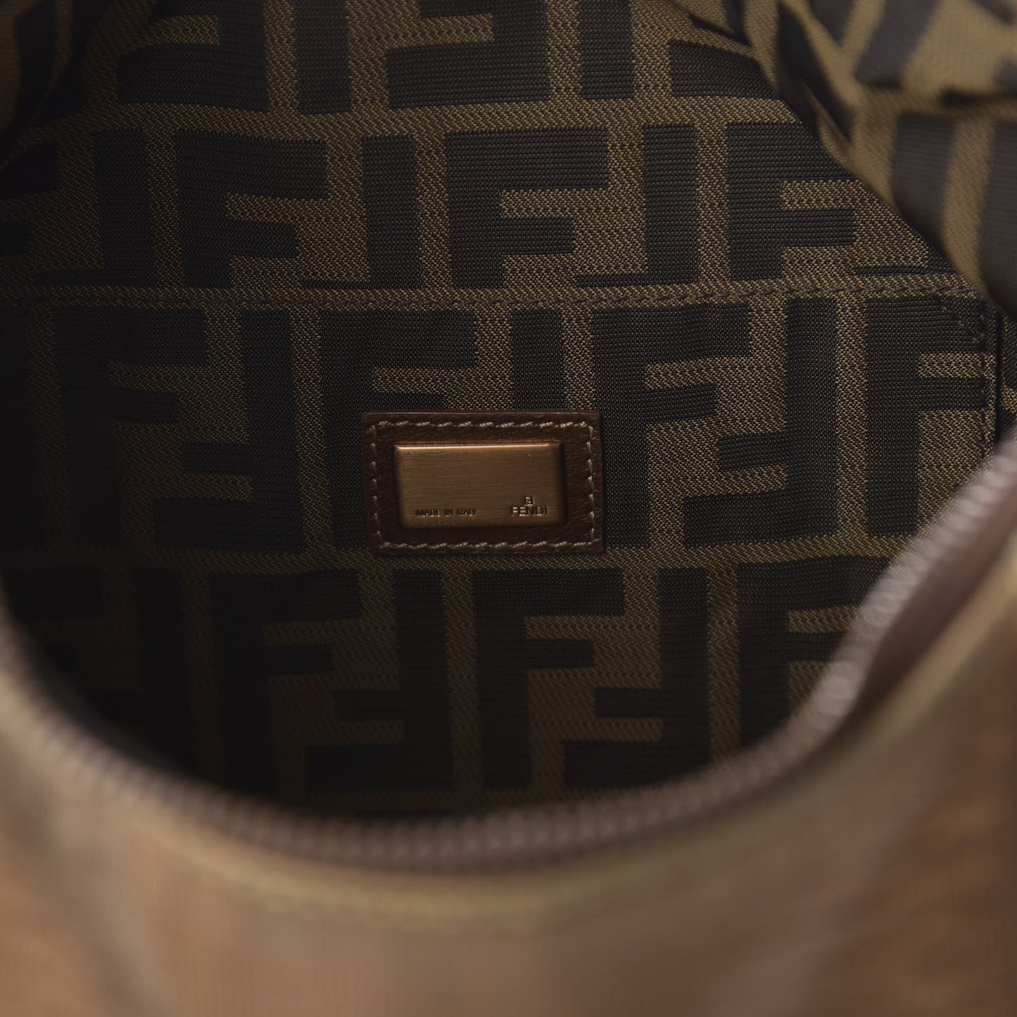 Nappa Fortuny Hologram Spy Hobo Bag Tobacco Oro Ambrato