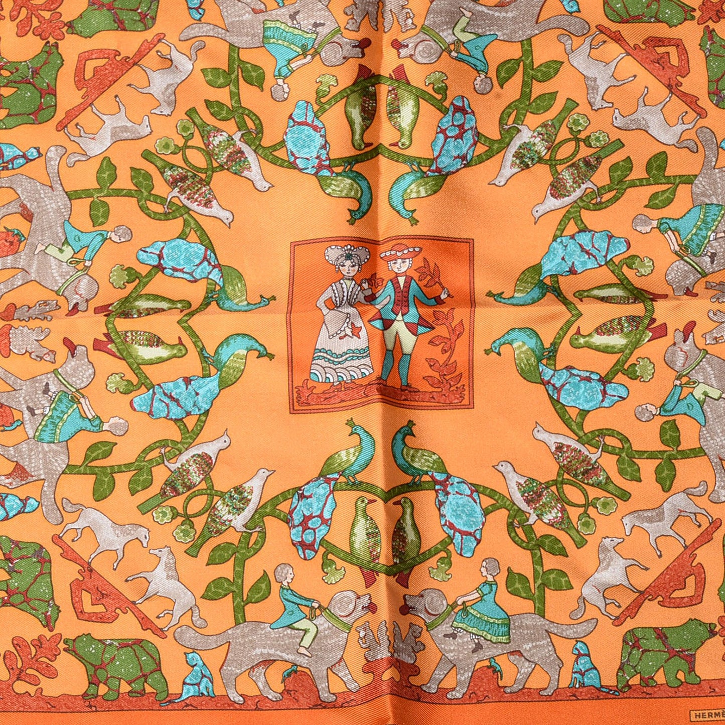 Silk Early America Pocket Square Scarf