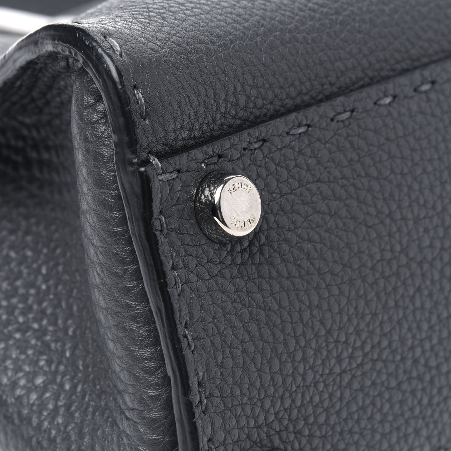 Cuoio Romano Selleria Bi-Color Medium Peekaboo Iconic Satchel Asfalto Latte