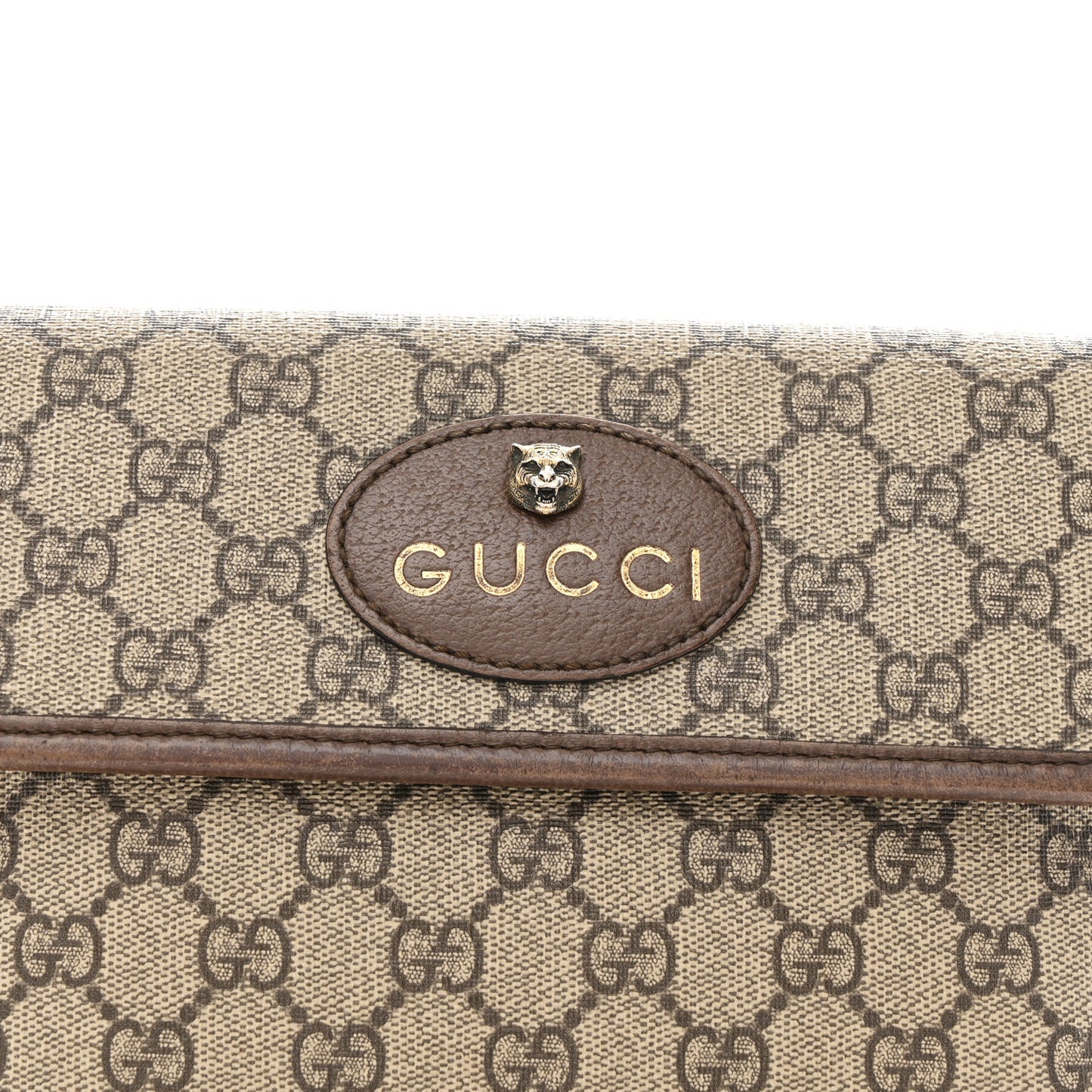GG Supreme Monogram Neo Vintage Web Belt Bag Brown