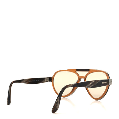 Prada Acetate Aviator Sunglasses SPR01U Brown 4 of 7