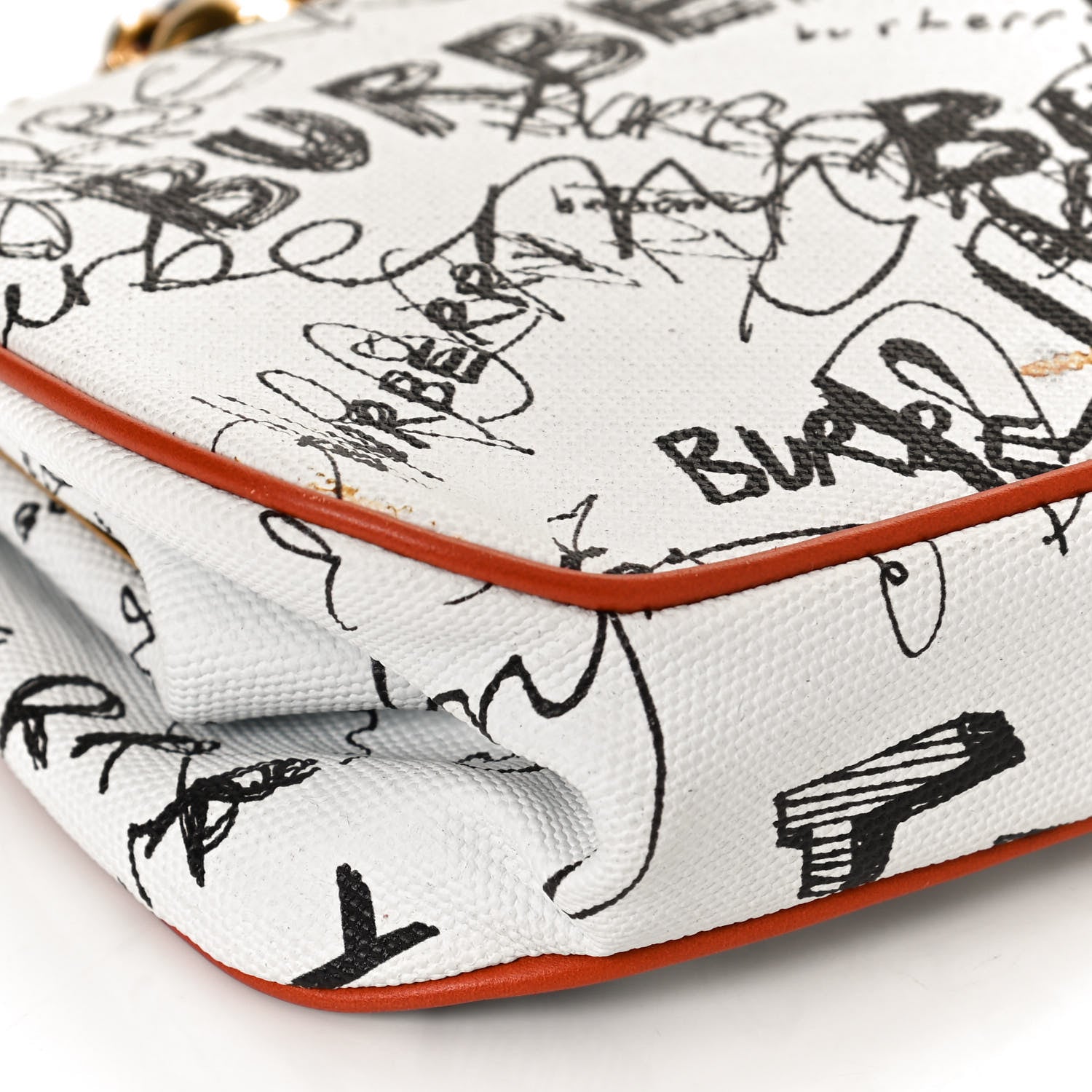 Burberry Canvas Small Doodle Print Frame Bag White 10 of 12