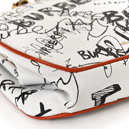 Burberry Canvas Small Doodle Print Frame Bag White 10 of 12
