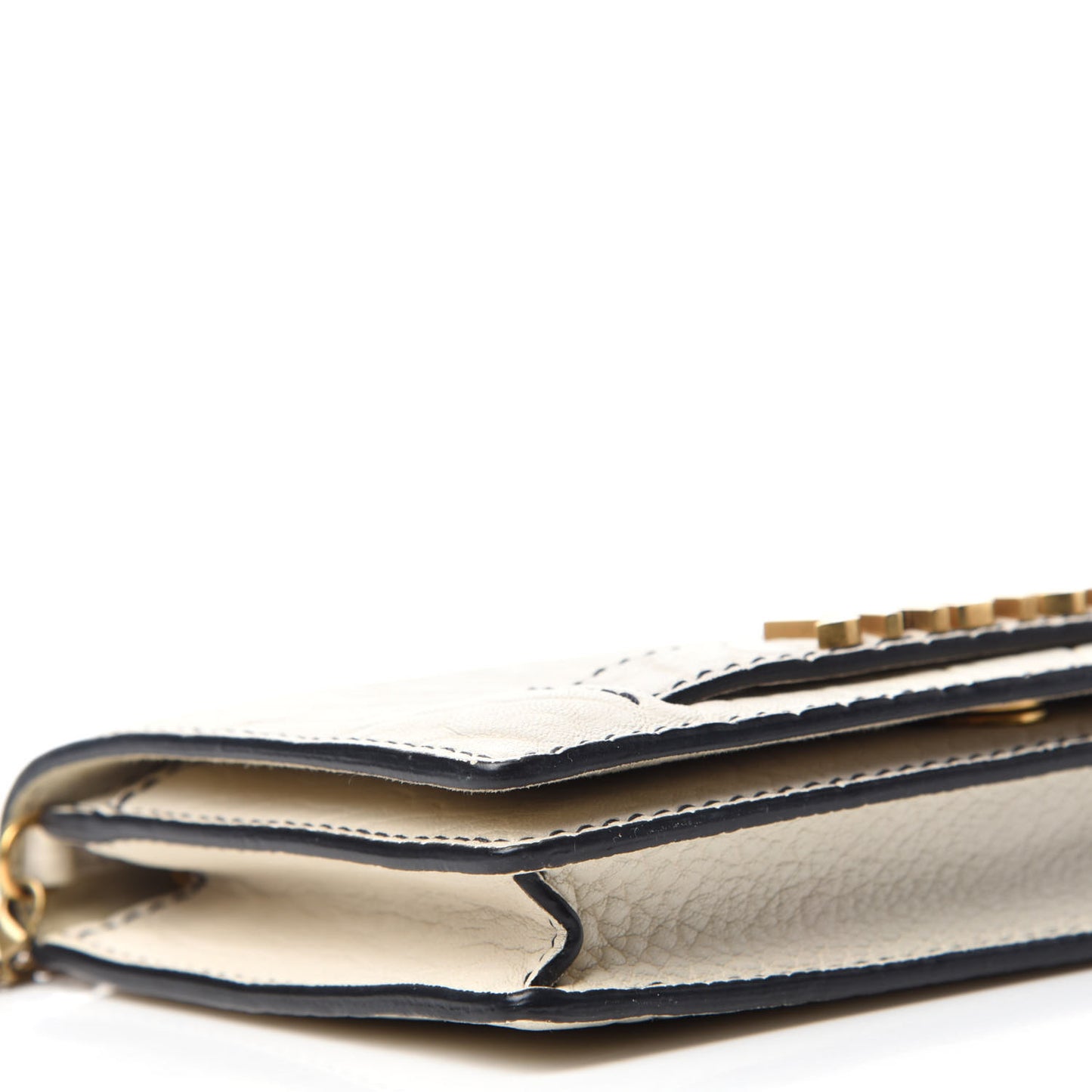 Canyon Grained Lambskin Mini J'Adior Chain Flap Bag White