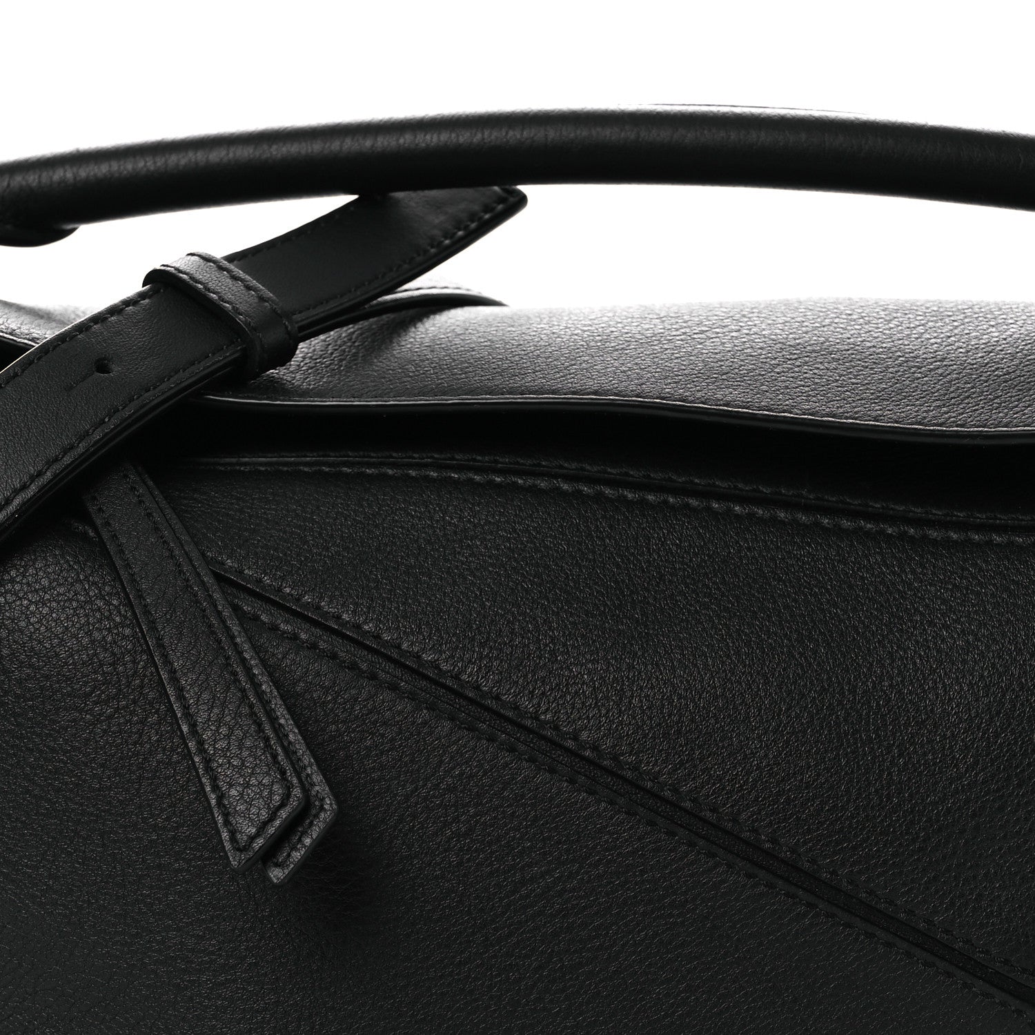 Loewe Calfskin Small Puzzle Edge Bag Black 8 of 11
