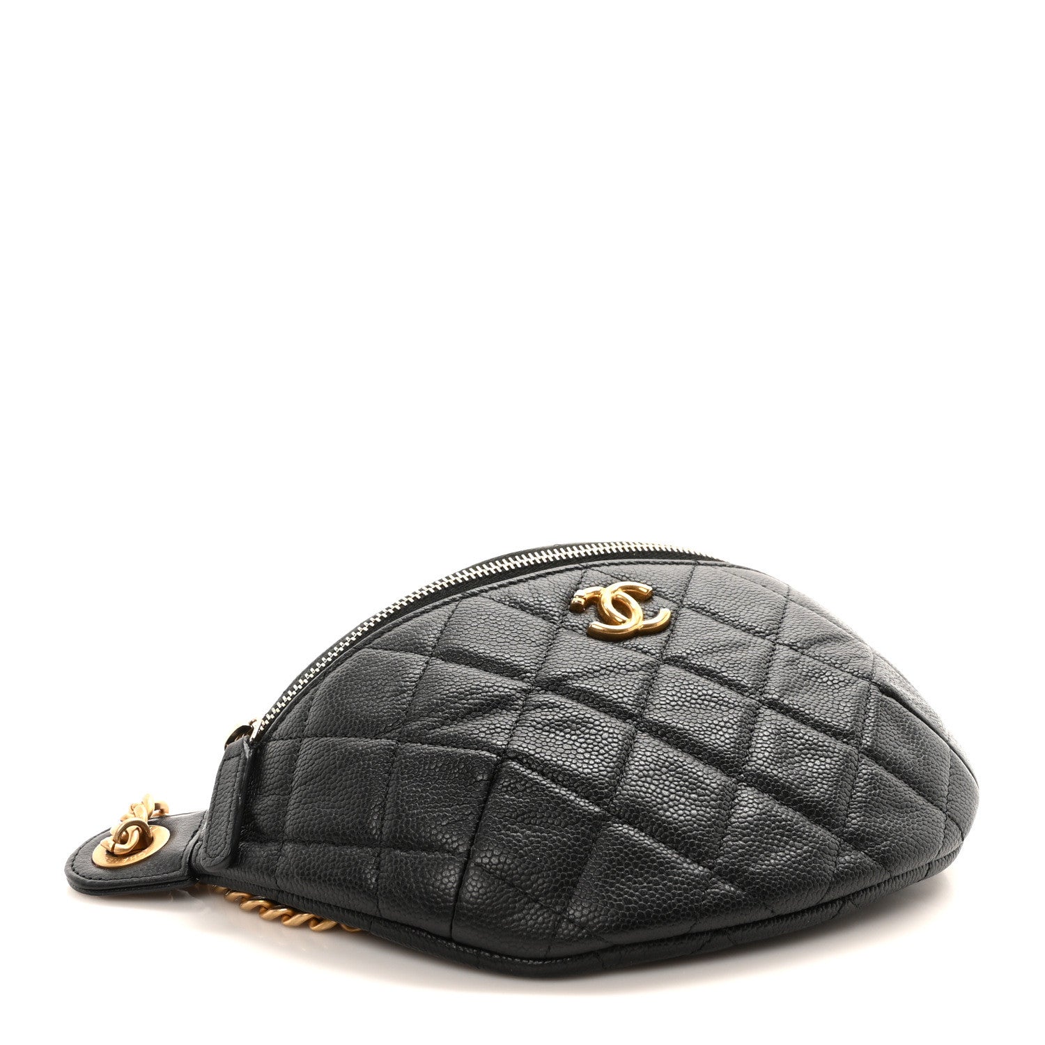 Chanel Caviar Quilted Sweetheart Belt Bag Black 4 of 11