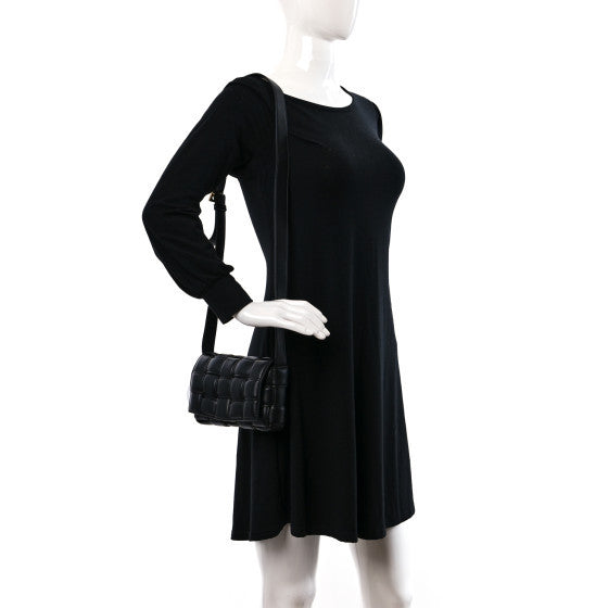 Bottega Veneta Nappa Maxi Intreccio Small Padded Cassette Crossbody Bag Black 2 of 9