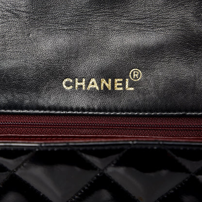 Chanel Patent Quilted Medium Single Flap Bag Black 6 of 13