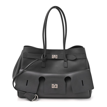 Balenciaga Smooth Calfskin Medium Bel Air Carry All Bag Grey 1 of 10